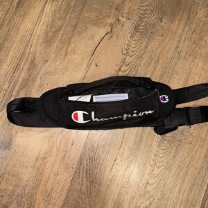 Champion Black Logo Waist Pouch